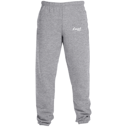 Sweatpants with Pockets White Print